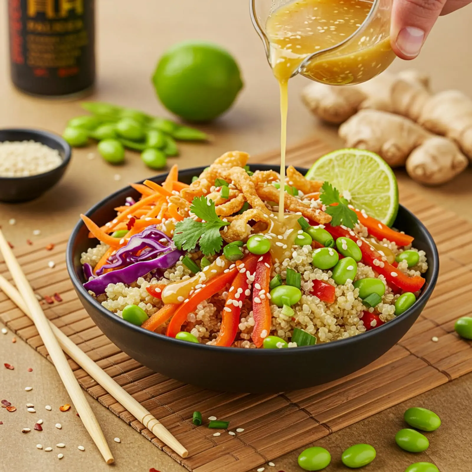 Asian Inspired Quinoa Salad Variation