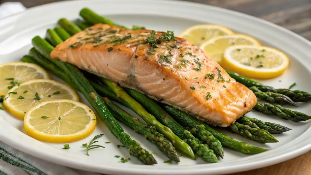 Baked Salmon with Lemon and Asparagus Recipe