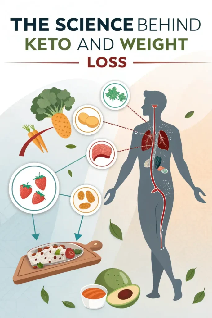 7-Day Keto Meal Plan for Weight Loss 3 The Science Behind Keto and Weight Loss explained visually.