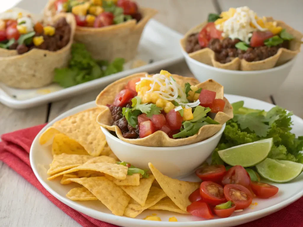 Top 05 gluten free kid friendly dinner recipes 5 Fiesta Taco Bowls with Corn Tortilla Chips