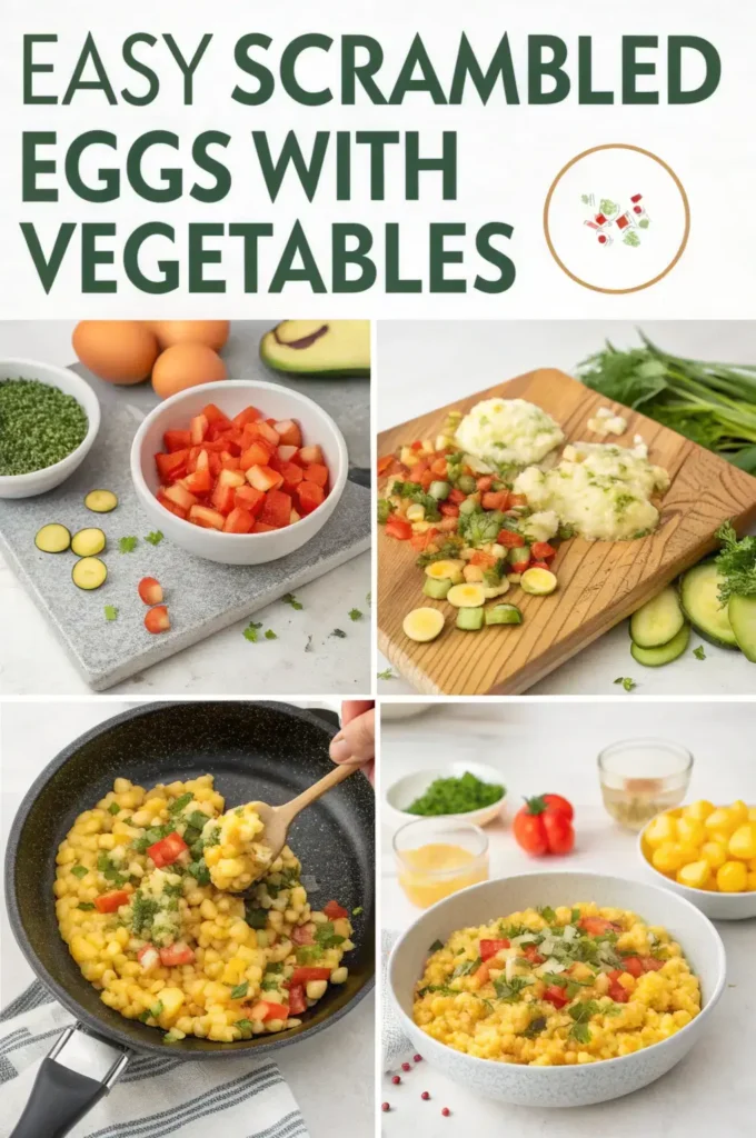 Easy Scrambled Eggs with Vegetables 2 Easy Scrambled Eggs with Vegetables